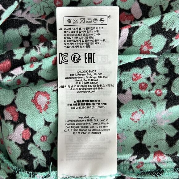 MAJE 'Lafine' Off-the-Shoulder Green Floral-Print Smocked Top Size 1/ US S - Picture 6 of 8